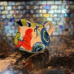 Vintage Vicki Carroll Pottery 32 oz Splish Splash Fish